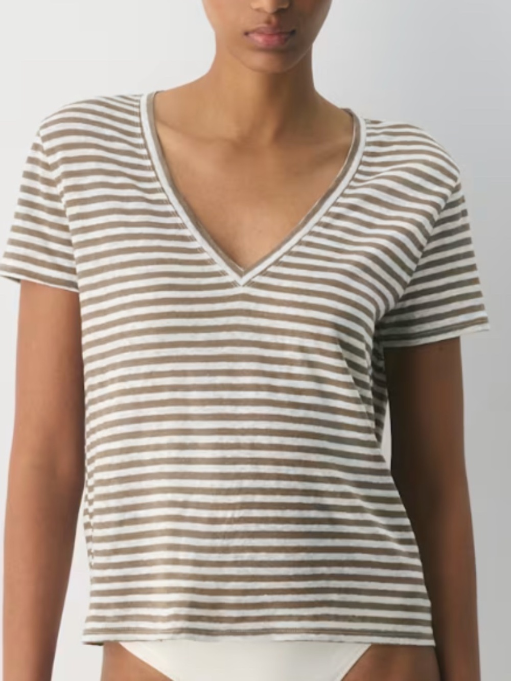Aritzia- Linen Antibes T-shirt. NWT.